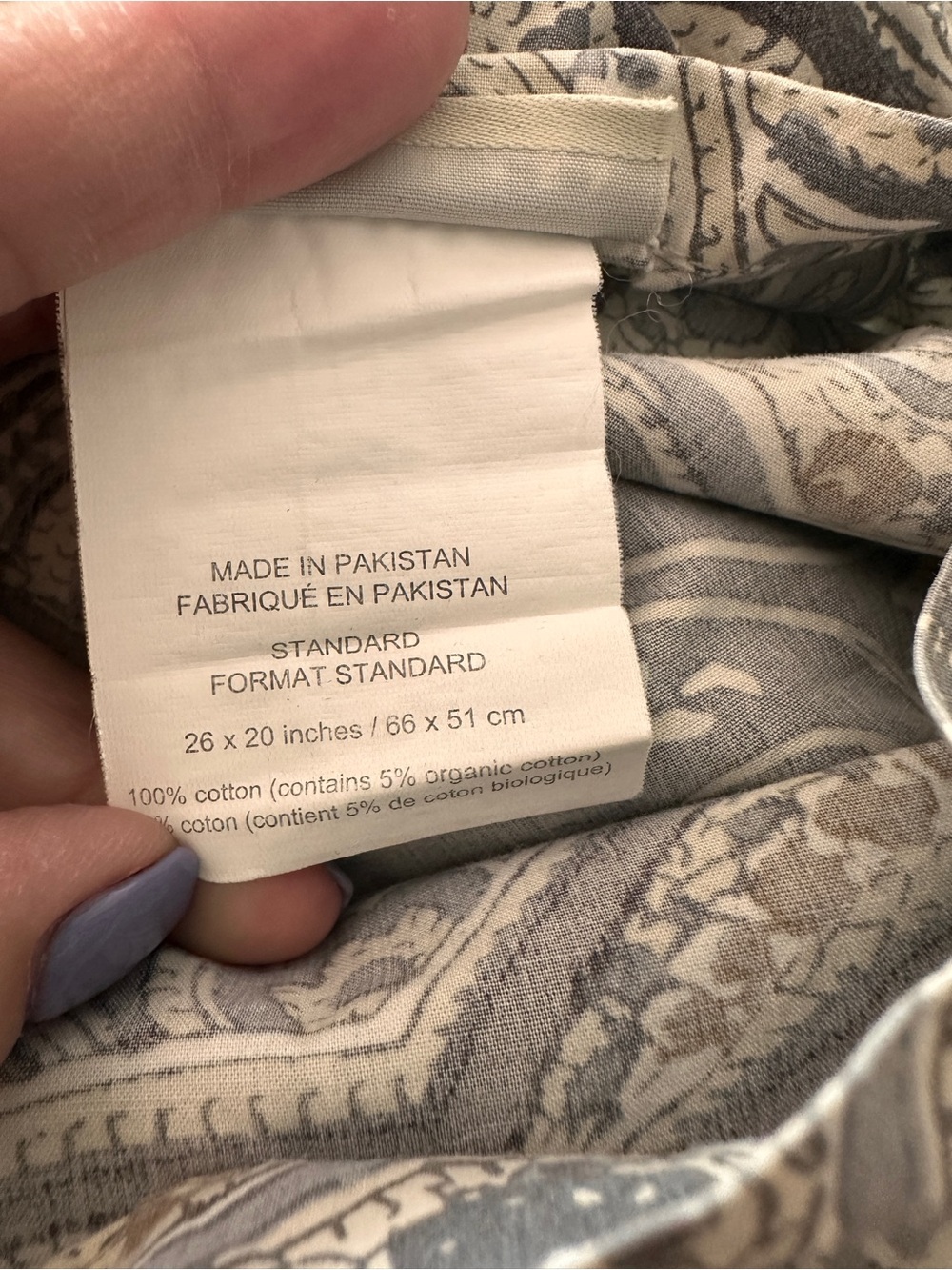 Pottery Barn Beale King Duvet & Pillow Shams Blue Gray Paisley Standard 20 X 26 - Picture 9 of 10